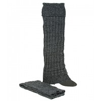 Socks/ Leg Warmers - Knitted Leg Warmers - Dark Gray - SK-F1007DGY